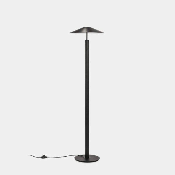 Lampadaire noir à LED design H
