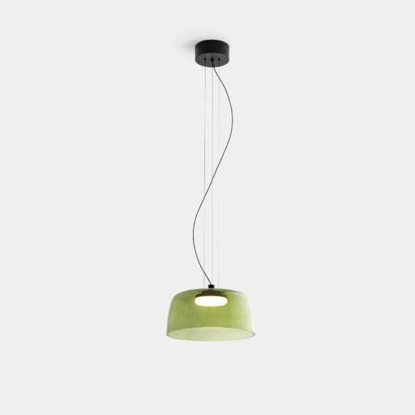 Lampe suspendue verre vert LED intensité variable Levels Ø 32cm