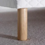 4 pieds de lit cylindriques en bois clair Hauteur 20cm