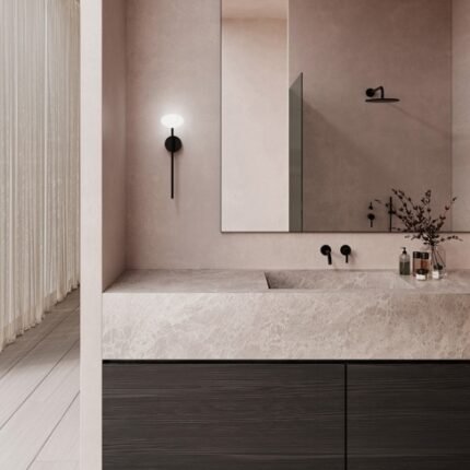 Applique murale LED IP44 design Bloom 45,5cm