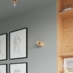 Applique murale cylindre en bois Salgado 10cm E27
