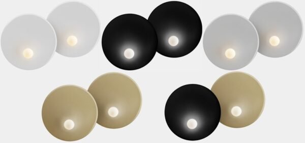 Applique murale ronde double design Trip H.65cm E14