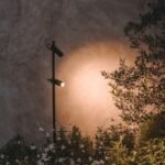 Balise extérieure lumineuse LED design Juncus 2 têtes