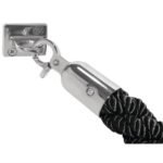 Cordon noir embout inox pour poteau d'accueil Bolero