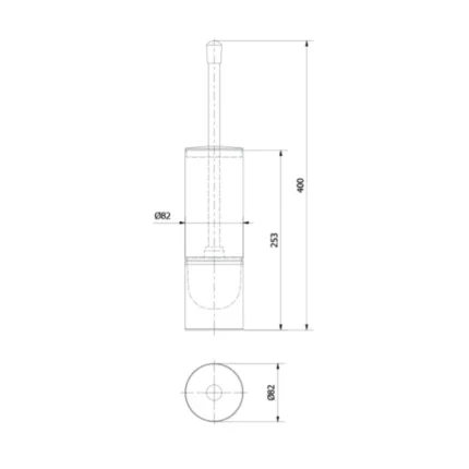 Porte balais brosse WC