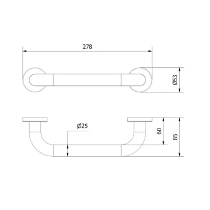 Barre appui PMR acier