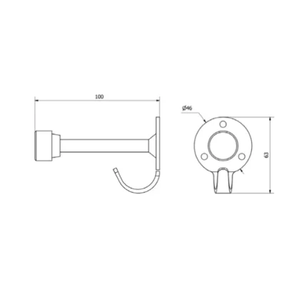 Patère avec butée porte