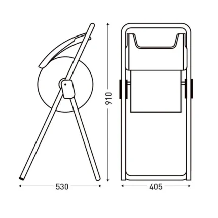 Dérouleur papier bobine sur pied