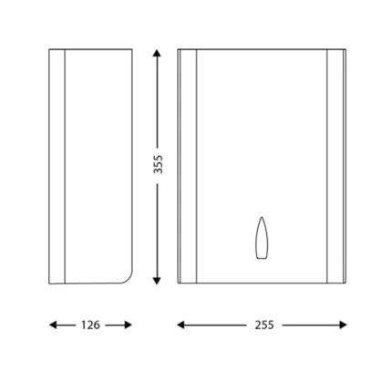 Distributeur mural inox