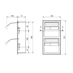 Porte papier wc encastré
