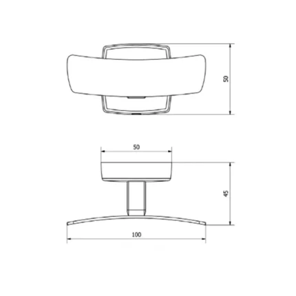Patère double acier inoxydable