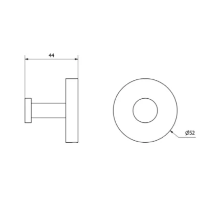 Crochet en laiton chromé