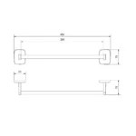 Barre simple pour serviette