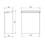 Poubelle murale avec couvercle