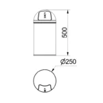Poubelle acier inoxydable 18L