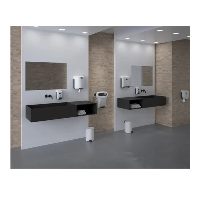 Distributeur De Gel Avec Fixation Murale - INOXBIN, Neuf, Idéal Pour Bureaux Ou Lieux Publics