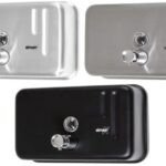 Distributeur de savon mural horizontal en inox 1,2L