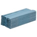 Essuie-mains bleu pli en C recyclé Jantex