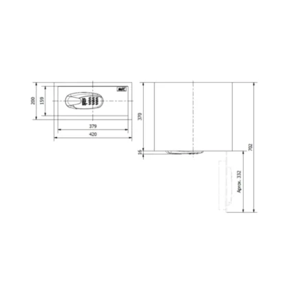 Grand coffre-fort ivoire