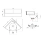 Lave mains d'angle 35cm – Image 2