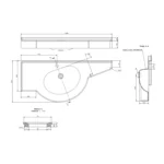 Vasque PMR suspendue
