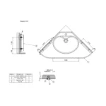 Vasque d'angle PMR design