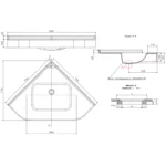 Plan vasque d'angle PMR