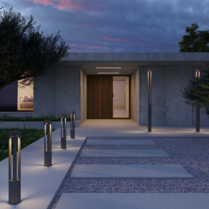 Lampadaire d'extérieur LED intensité variable Helion 230cm