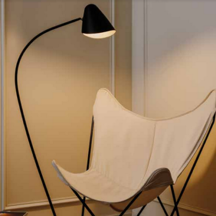 Lampadaire noir design Organic