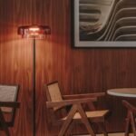 Lampadaire verre ambré LED intensité variable Levels 2 bodies