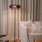 Lampadaire verre fumé LED intensité variable Levels 2 bodies