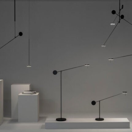 Lampe à poser noire LED design Invisible