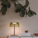 Lampe à poser verre vert LED intensité variable Levels Ø32cm