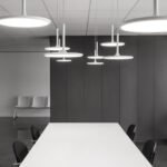 Lampe suspendue blanche LED design Net Ø 25cm