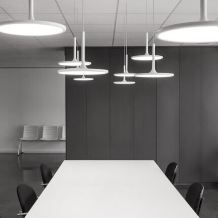 Lampe suspendue blanche LED design Net Ø 25cm