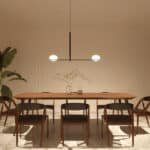 Lampe suspendue design noir Coco double