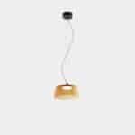 Lampe suspendue verre ambré LED intensité variable Levels Ø 32cm