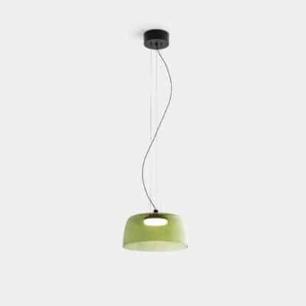 Lampe suspendue verre vert LED intensité variable Levels Ø 32cm