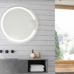 Miroir rond lumineux Led antibuée Loop Ø65 cm