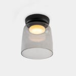 Plafonnier verre fumé LED intensité variable Levels Ø22cm