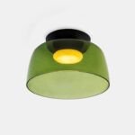 Plafonnier verre vert LED intensité variable Levels Ø32cm