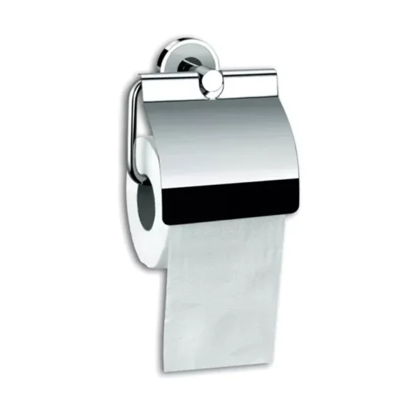 Porte-papier toilette laiton chromé et couvercle