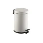 Poubelle acier inoxydable époxy blanc 12L