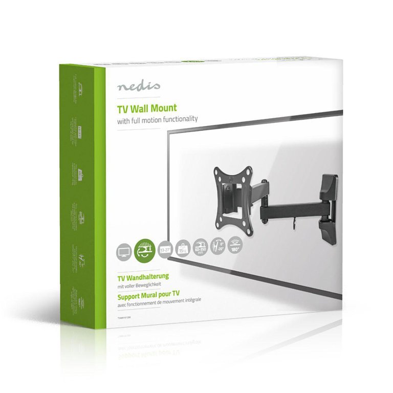 Support TV mural petit écran Nedis avec 3 points de pivot