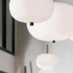 Suspension LED design en bois et verre Ilargi