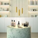 Suspension LED design Prolix 20cm base encastrée
