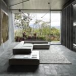 Suspension noire LED design Invisible
