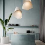 Suspension papier japonais Washi LED design Voiles
