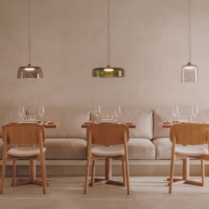 Suspension verre fumé LED intensité variable Levels Ø 22cm