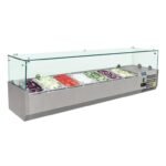 Vitrine réfrigérée à ingrédients de 7 bacs GN 1/4